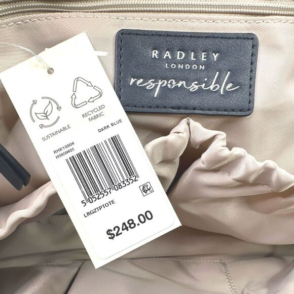 Radley London Southwood Lane Large Tote - Dark Blue - 9.5”W x 19.3”H x 5.9”D - Picture 11 of 11